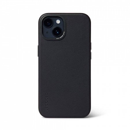 Decoded kryt Leather Backcover MagSafe pre iPhone 14 - Black