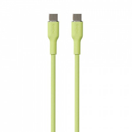 Puro kábel Soft Silicone Cable USB-C to USB-C 1.5m - Light Green