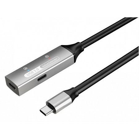 PremiumCord USB-C repeater a predlžovací kábel Male-Female, 5Gbps Aluminium 15m