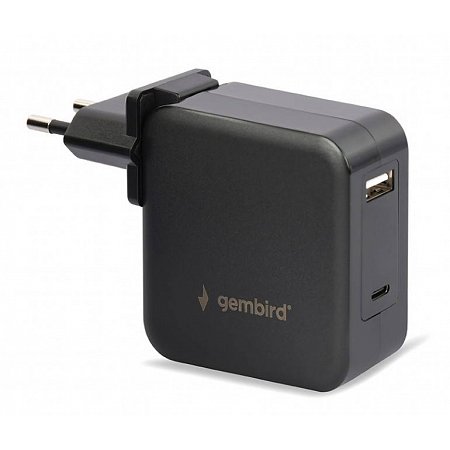 Univerzálný adaptér GEMBIRD NPA-PD60-01 pre notebook, Type-C PD, USB, 60W