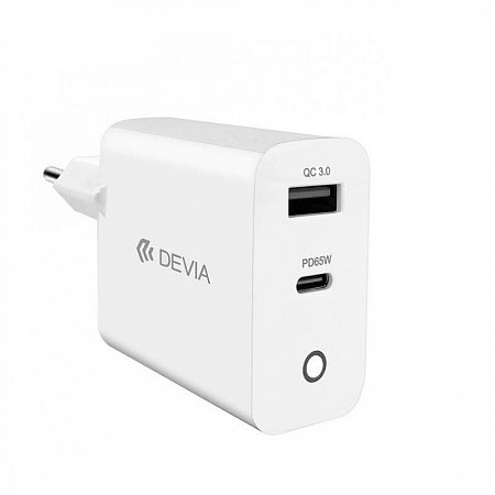 Devia sieťová nabíjačka Extreme Speed GaN PD&QC Quick Charger 65W - White