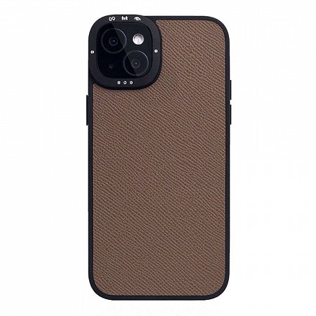 SLG Design kryt D9 France Epsom Leather pre iPhone 15 Plus - Etoupe