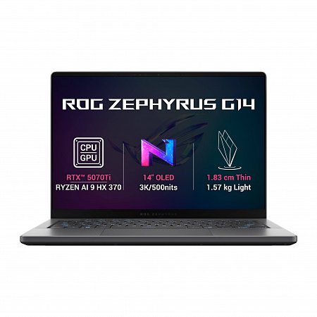 ASUS ROG Zephyrus G14/RYZEN AI 9 HX 370/32GB/1TB SSD/X7/14" OLED/Win11Pro/Eclipse Gray