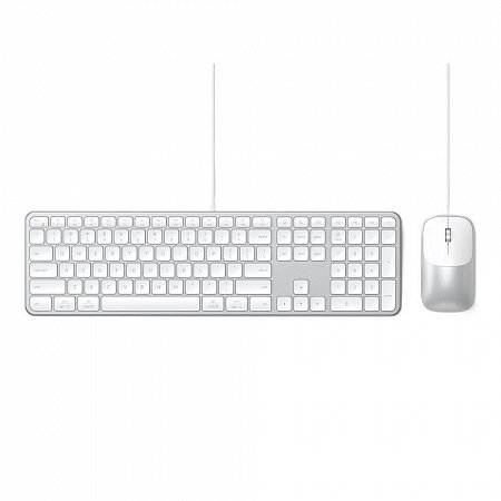 Satechi klávesnica + myš Slim CLX3 Wired Combo - Silver