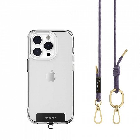SwitchEasy šnúrka Strap+Strap Card 6mm Phone Lanyard - Very Peri
