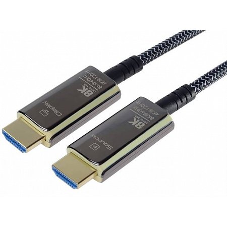 PremiumCord Ultra High Speed HDMI 2.1 optický fiber kabel 8K@60Hz, pozlátený 50m