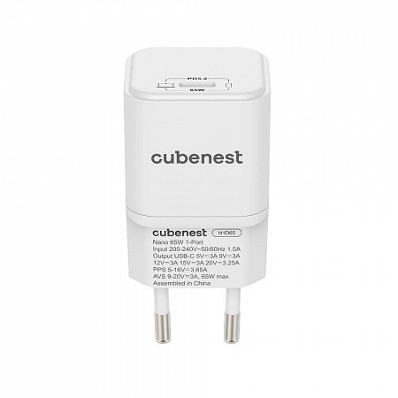 Cubenest PD Nano Adapter 65W N1D65 - biela