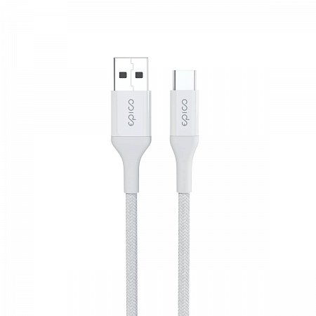 iStores by Epico Braided Cable 1.2m USB-C to USB-A - biely