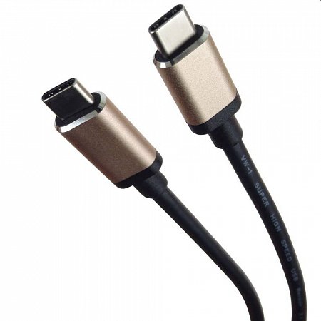 PremiumCord kábel USB 3.2 konektor C/male - USB 3.2 C/male, 1m, hliníkové konektory