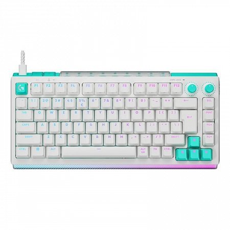 Logitech G512 X 75 - mechanická herná klávesnice, USB, hmatová, biela, US