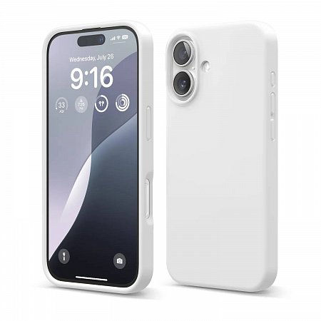 Elago kryt Silicone Case pre iPhone 16 - White