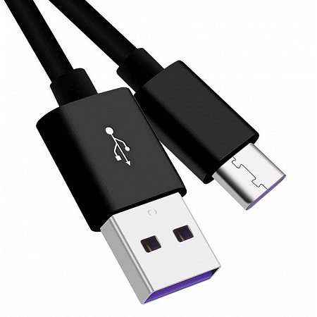 PremiumCord kábel USB-C/M - USB 2.0 A/M, Super fast charging 5A, black, 1m