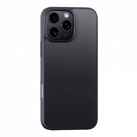 Devia kryt Kevlar Ultra-Thin Magnetic Shockproof Case pre iPhone 16 Pro Max - Black