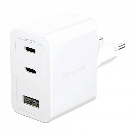 PanzerGlass EMPOWER Grand Prix Dual USB-C/USB-A GaN 70W - White
