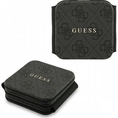Guess PU 4G MagSafe Bezdrôtová Nabíjačka 3v1 čierna