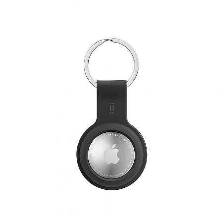 Aiino - GiGiTag Silicon holder with keychain for AirTag - Black