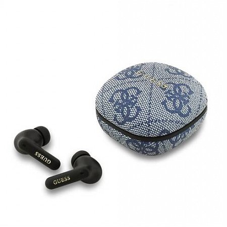 Guess PU 4G Metal Logo ENC TWS Bezdrôtové Slúchadlá modré