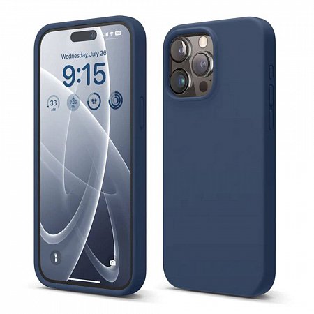 Elago kryt Silicone Case pre iPhone 15 Pro Max - Jean Indigo
