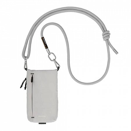 SwitchEasy Sacoche Utility Crossbody Bag + Strap Phone Lanyard 8.3mm -  Cement Gray + Gray
