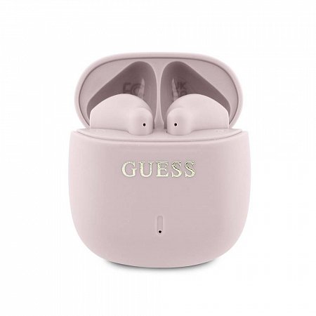 Guess Printed Classic Logo TWS Bezdrôtové Slúchadlá ružové