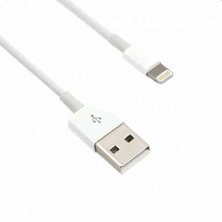 Kábel C-TECH USB 2.0 Lightning (IP5 a vyšší) nabíjací a synchronizačný kábel, 1m, biely