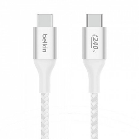 Belkin kábel Boost Charge Double-Braided USB-C to USB-C 2m 240W - White
