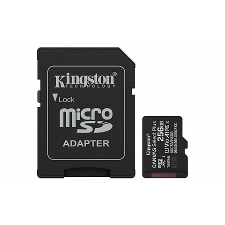 Kingston 256GB microSDXC Canvas Select Plus Gen3 150MB/s A1 Card + adaptér