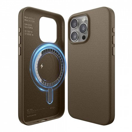 Elago kryt Leather Case Magsafe pre iPhone 15 Pro Max - Taupe