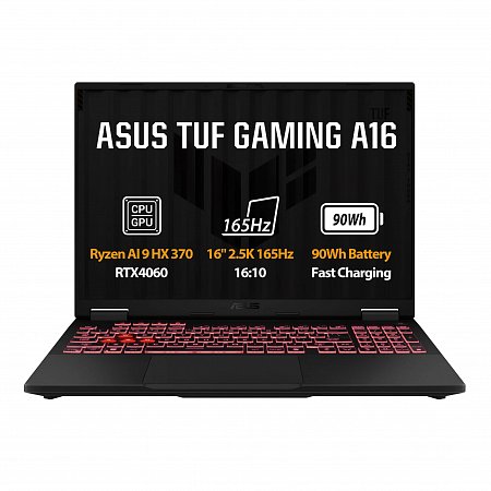 ASUS TUF Gaming A16/RYZEN AI 9 HX 370/32GB/1TB SSD/RTX4060/16"WQXGA/Win11Home/Jaeger Gray