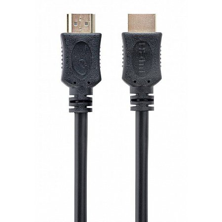 Kábel CABLEXPERT HDMI-HDMI 1m, 1.4, M/M tienený, pozlátené kontakty, CCS, ethernet, čierny