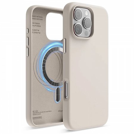 Elago kryt Silicone Case Magsafe pre iPhone 16 Pro Max - Stone