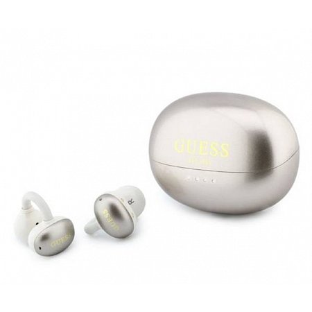 Guess Metallic Finish Classic Logo OWS Bezdrôtové Slúchadlá zlaté