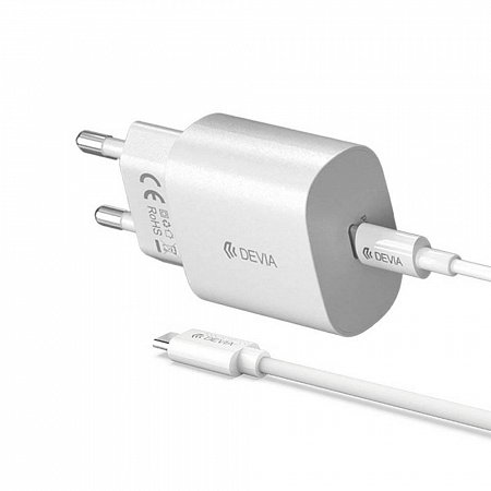 Devia sieťová nabíjačka Smart Series PD 25W with USB-C Cable - White