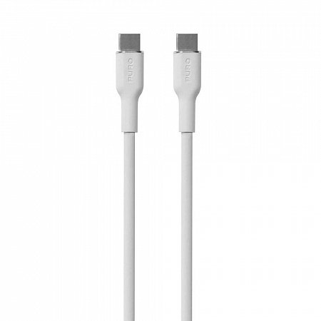 Puro kábel Soft Silicone Cable USB-C to USB-C 1.5m - White