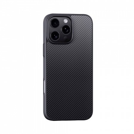 Devia kryt Kevlar Ultra-Thin Magnetic Shockproof Case pre iPhone 16 - Black