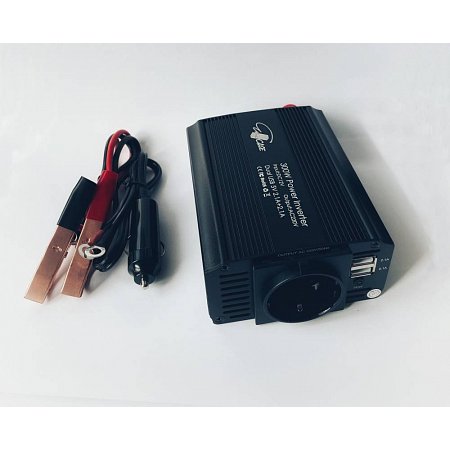 EUROCASE menič napätia DC/AC, 12V/230V, 300W, USB, autozástrčka, svorky (MT-M300)
