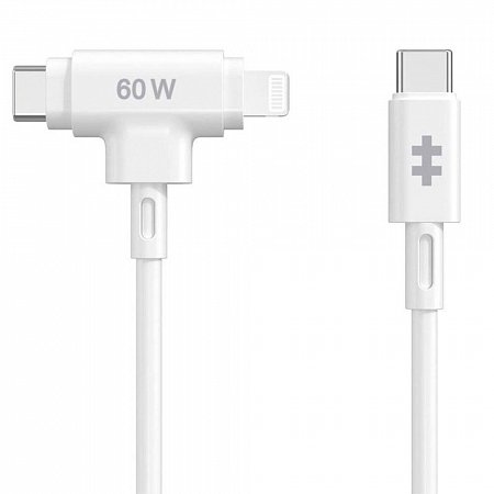 Hyper kábel HyperJuice USB-C/Lightning Hybrid Silicone Cable 1.5m - White