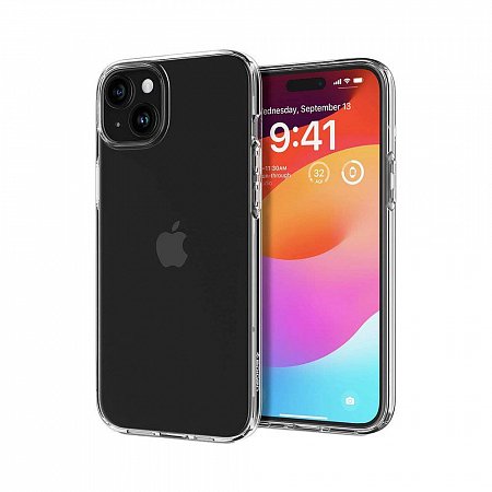 Spigen kryt Liquid Crystal pre iPhone 15 - Crystal Clear
