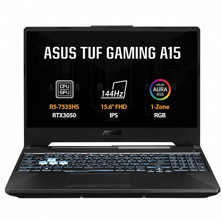 ASUS TUF Gaming A15/R5-7535HS/16GB/1TB SSD/RTX3050/15,6" FHD/no OS/Graphite Black