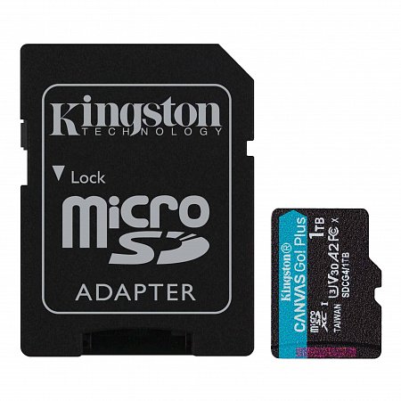 Kingston 1TB microSDXC Canvas Go Plus Gen4 200MB/s A2 U3 V30 + adaptér