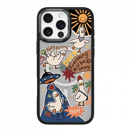Comma kryt Cultural Series Magnetic Case pre iPhone 16 Plus - Playful Duck