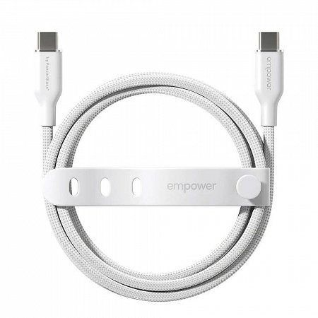 PanzerGlass kábel EMPOWER Racing USB-C to USB-C 1.2m 60W - White