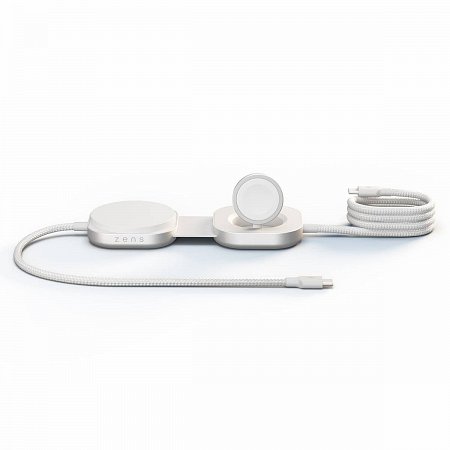 ZENS Pro 3 USB C - C cable 1,5 m 240W Qi2 charger+ Watch White *Rozbalený*